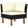 Voir la diapositive 3 : VIDAXL Salon de jardin 7 pcs Resine tressee et bois d'eucalyptus Noir