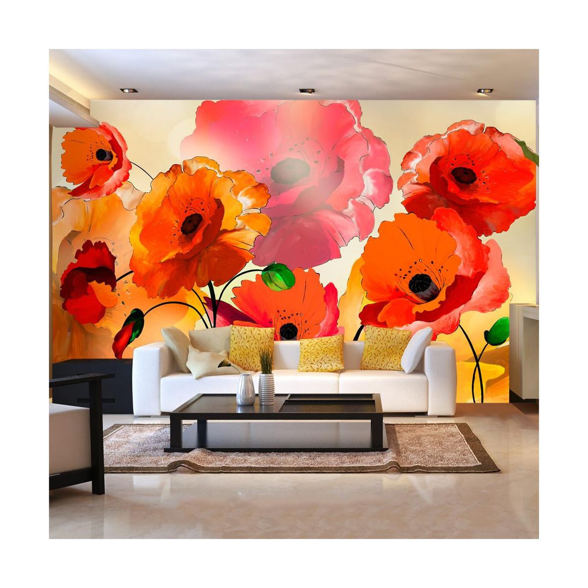 Voir la diapositive 1 : Paris Prix Papier Peint  Velvet Poppies II  450x280cm