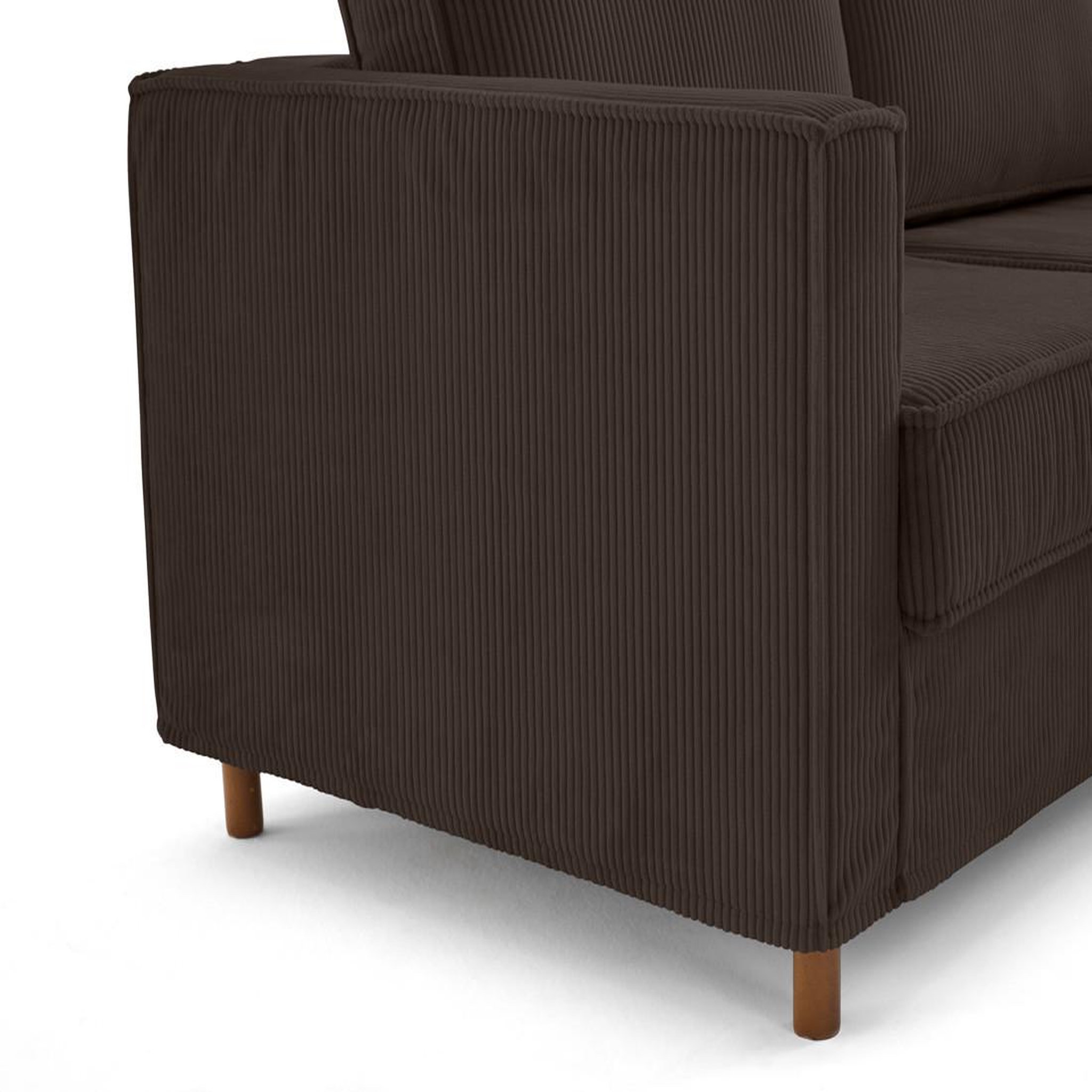 Voir la diapositive 6 : LISA DESIGN Jake - canapé déhoussable d'angle droit 5 places en velours côtelé
