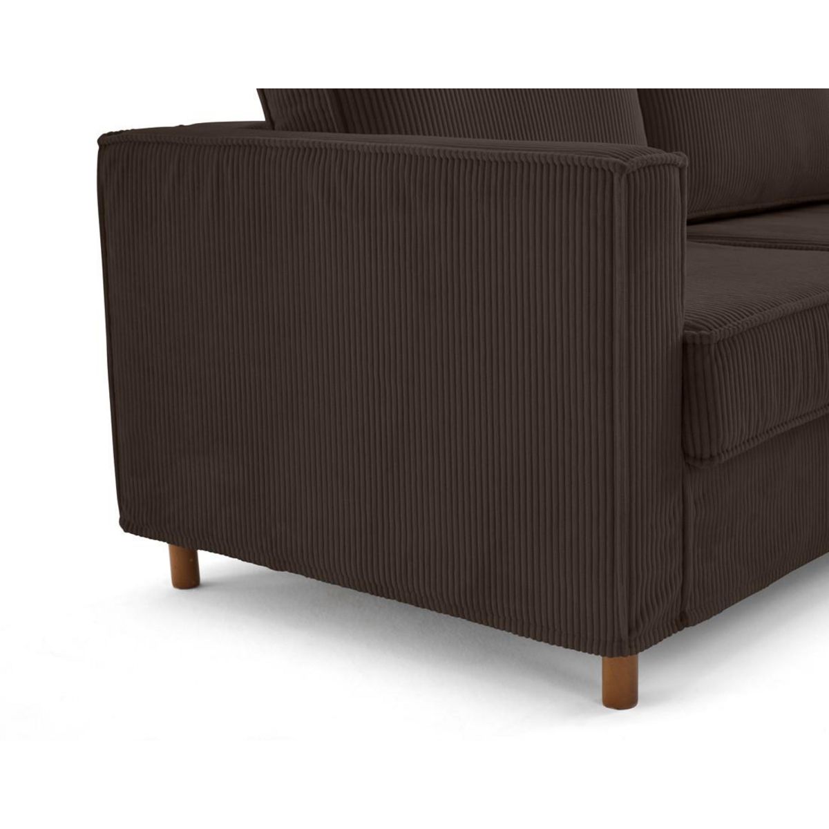 LISA DESIGN Jake - canapé déhoussable d'angle droit 5 places en velours côtelé