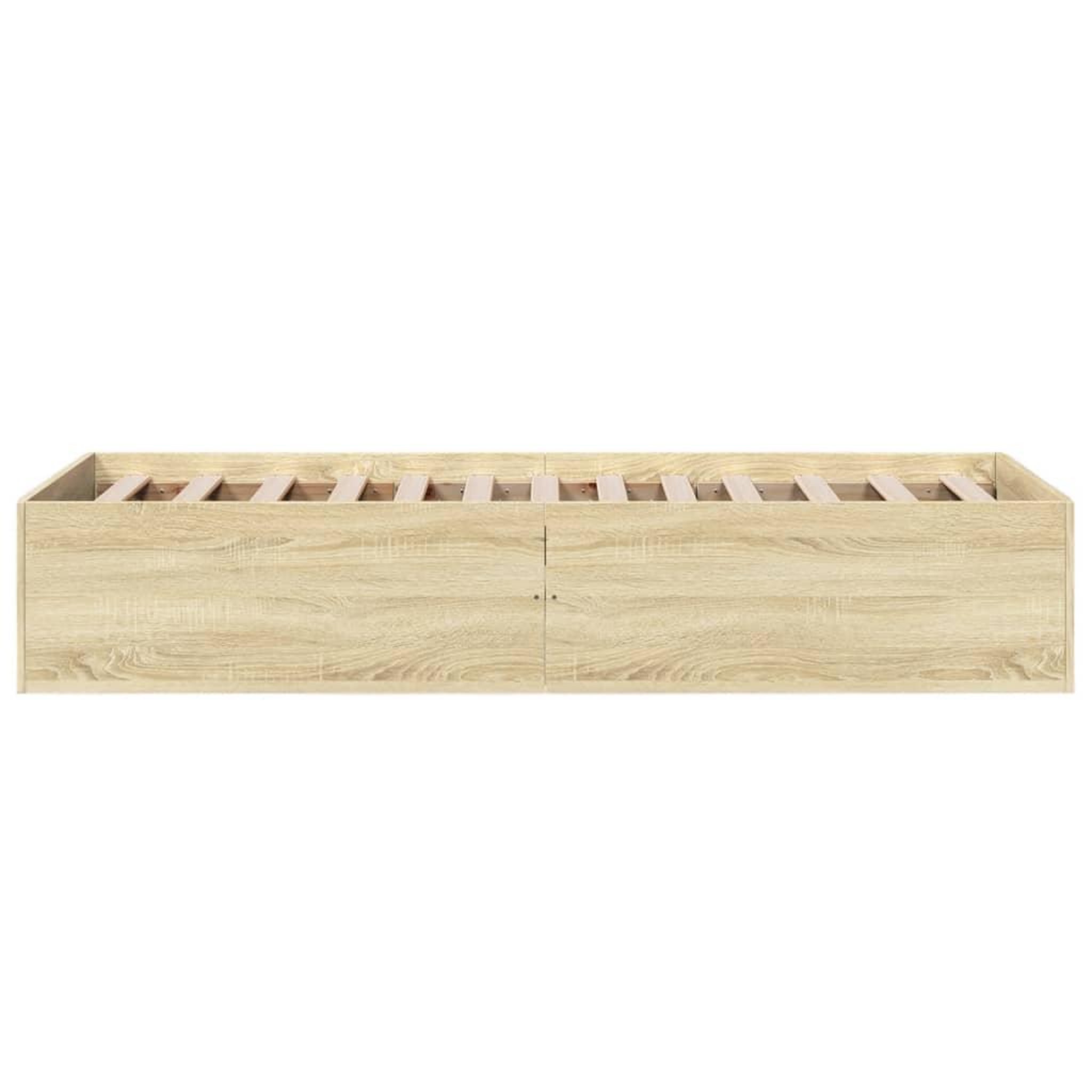 Voir la diapositive 5 : VIDAXL Cadre de lit sans matelas chene sonoma 75x190 cm