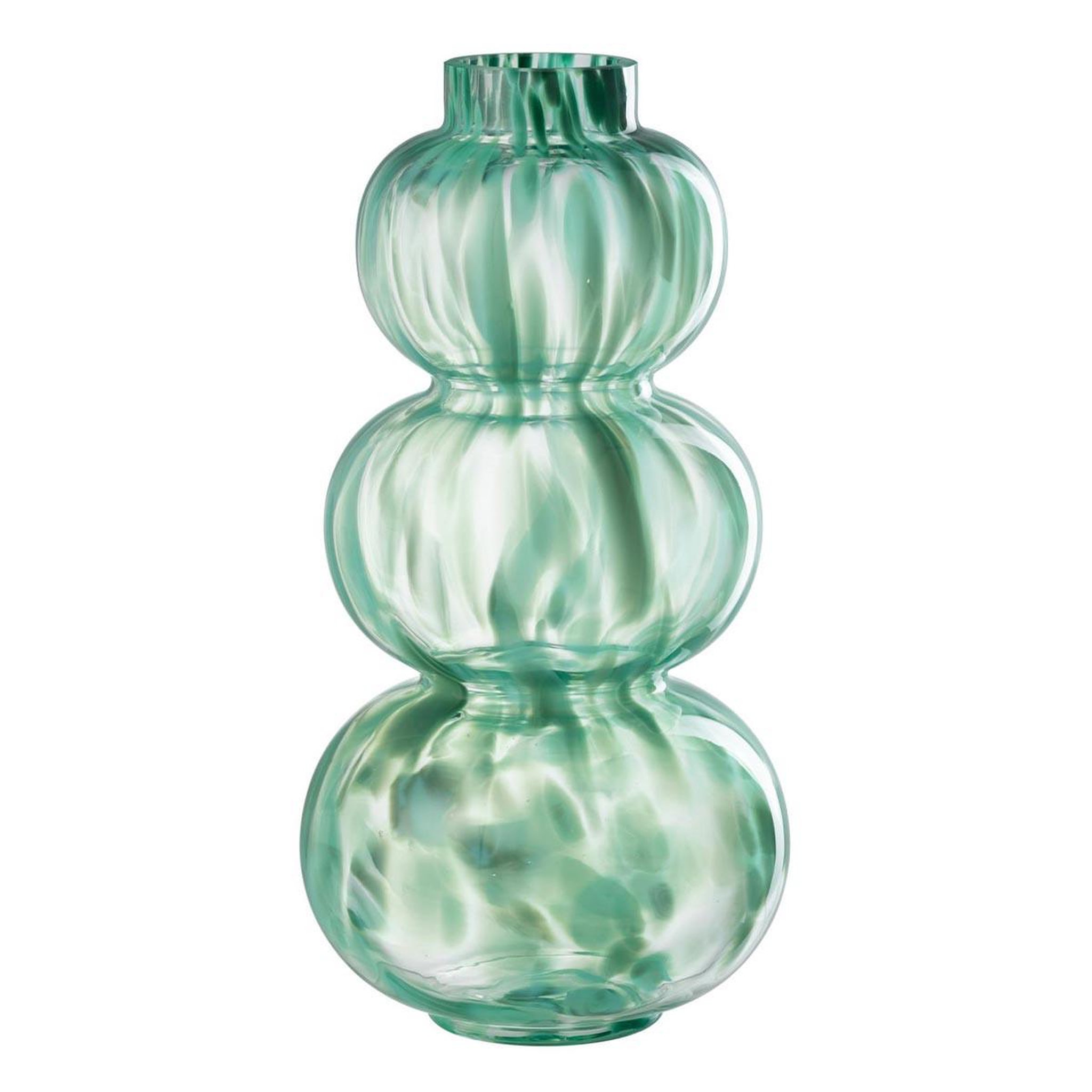 Voir la diapositive 1 : J-LINE Vase design en verre  barba  36cm vert