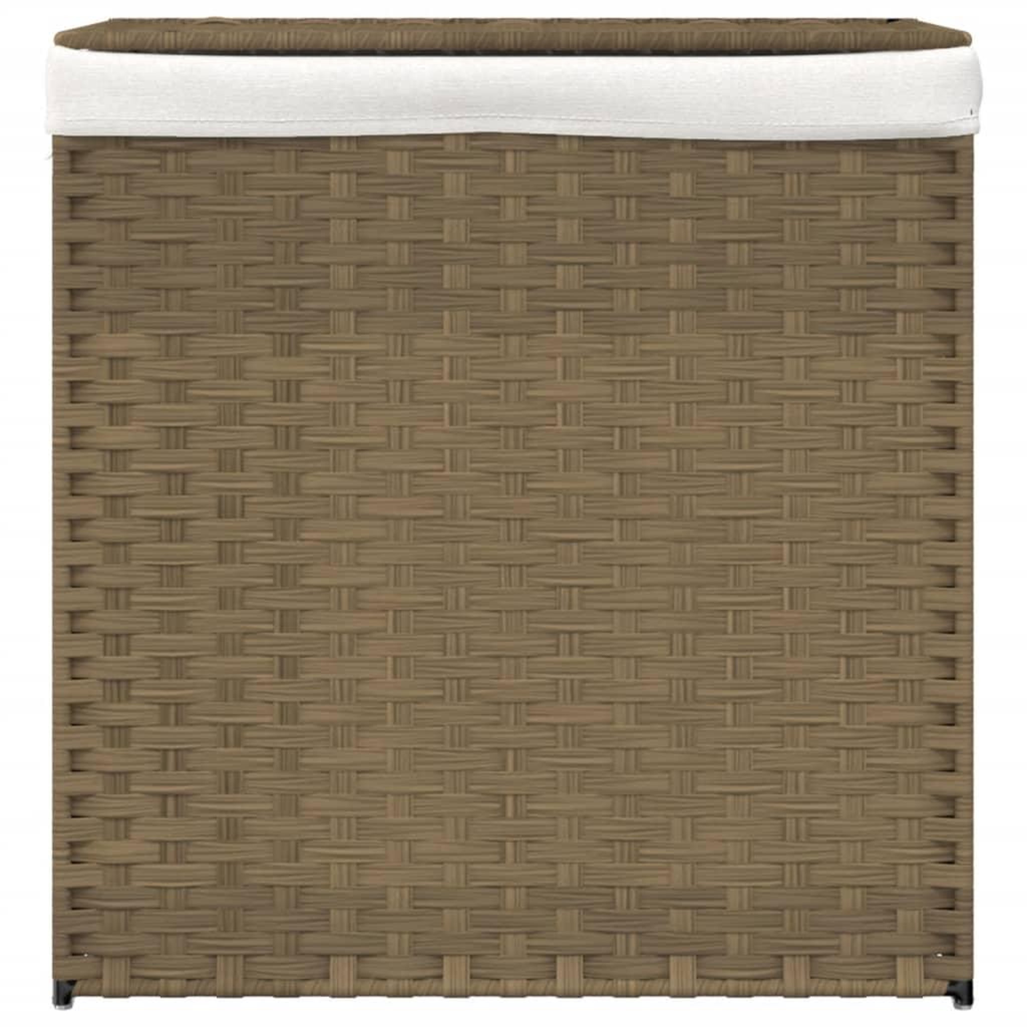 Voir la diapositive 3 : VIDAXL Panier a linge avec 2 sections 53x35x57 cm resine tressee