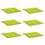 Voir la diapositive 3 : VIDAXL Coussins de chaise de jardin lot de 6 vert vif 40x40x3 cm