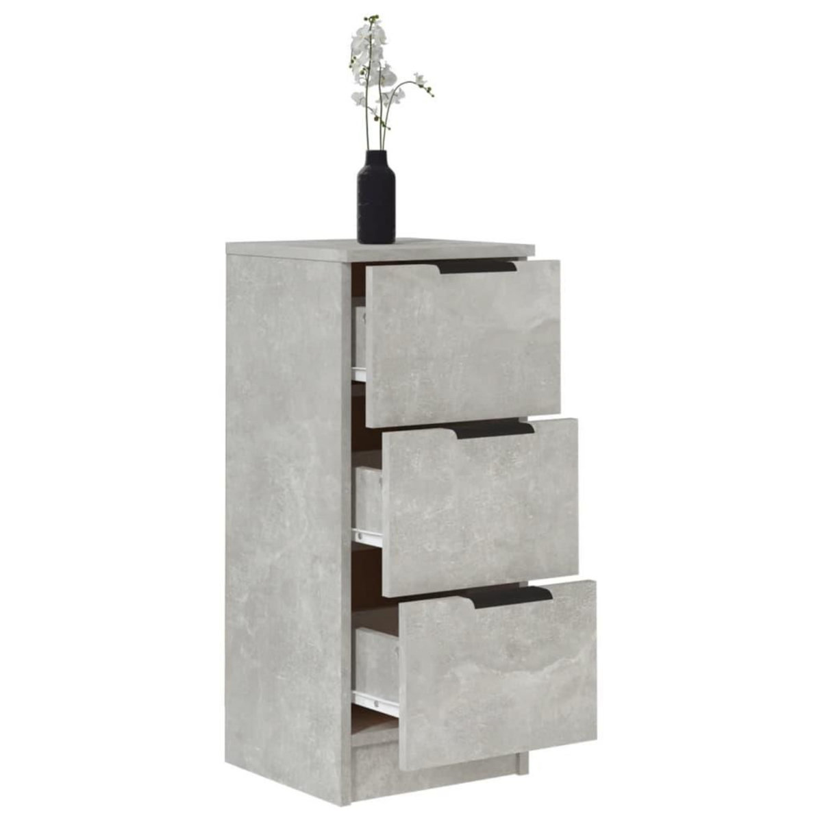 VIDAXL Buffet Gris beton 30x30x70 cm Bois d'ingenierie