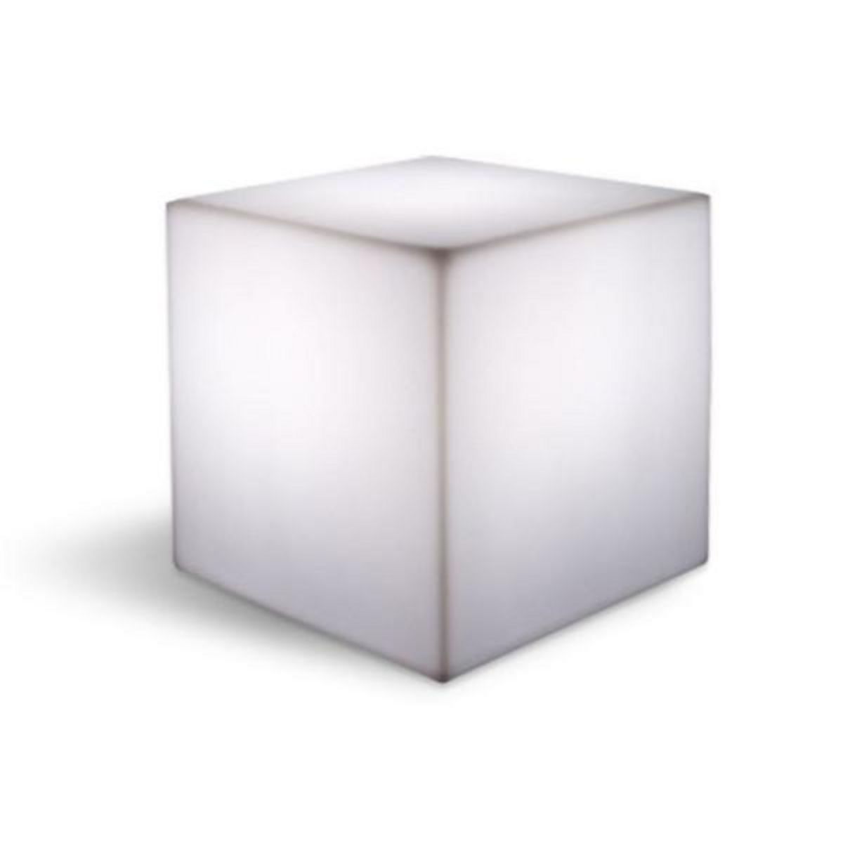 Lumisky Cube lumineux tabouret filaire pour extérieur LED - LUMISKY - Carry W40 - Blanc - 10W - Hauteur 40cm