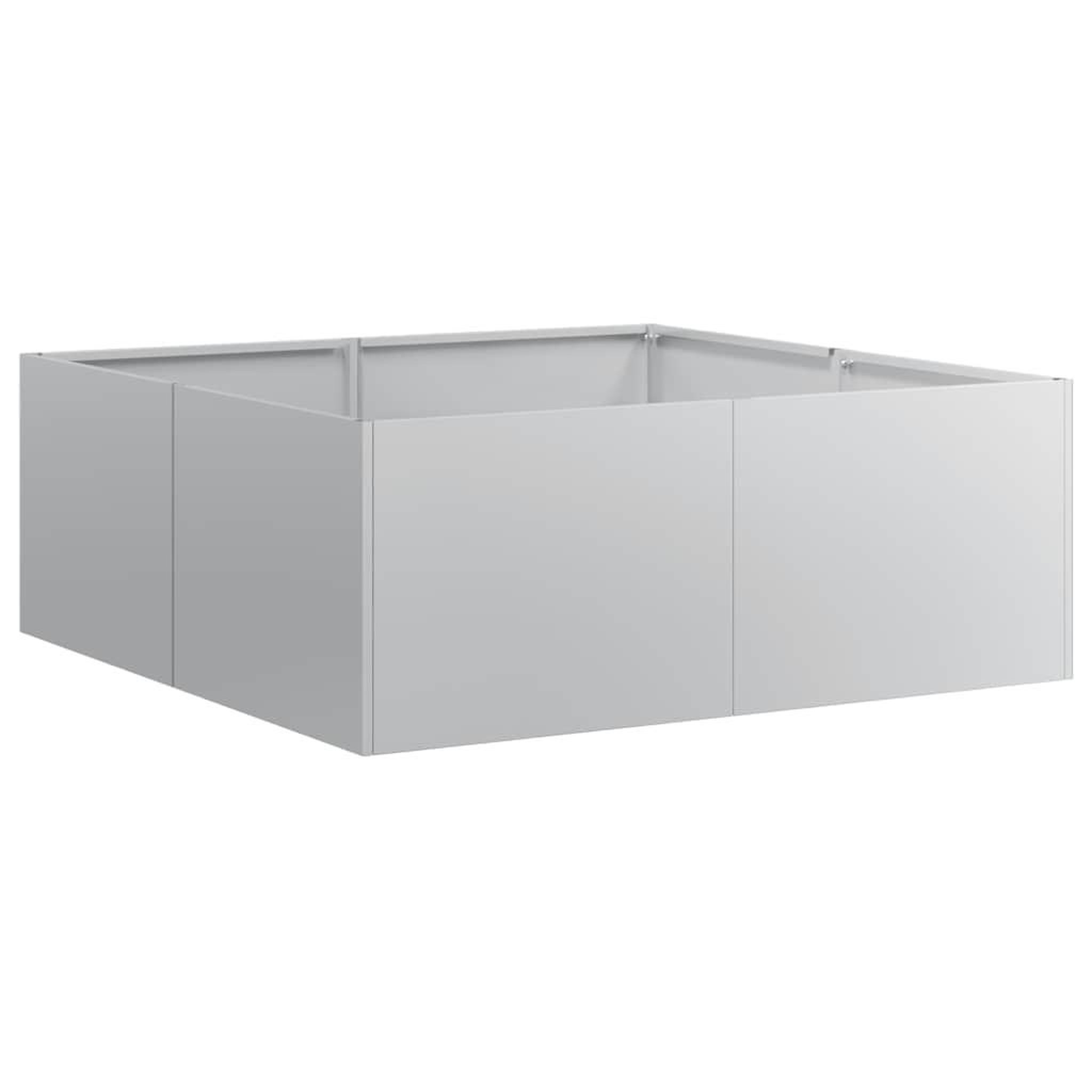 Voir la diapositive 2 : VIDAXL Jardiniere 80x80x30 cm acier galvanise
