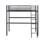 Voir la diapositive 4 : Habitat et Jardin Lit mezzanine en métal  Alora  - 90 x 190 cm - Noir