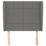 Voir la diapositive 3 : VIDAXL Tete de lit avec oreilles Gris fonce 103x23x118/128 cm Tissu