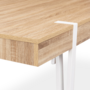 Voir la diapositive 5 : ID MARKET Table à manger rectangle AUSTRIA 10 personnes bois pieds épingle blanc 200 cm