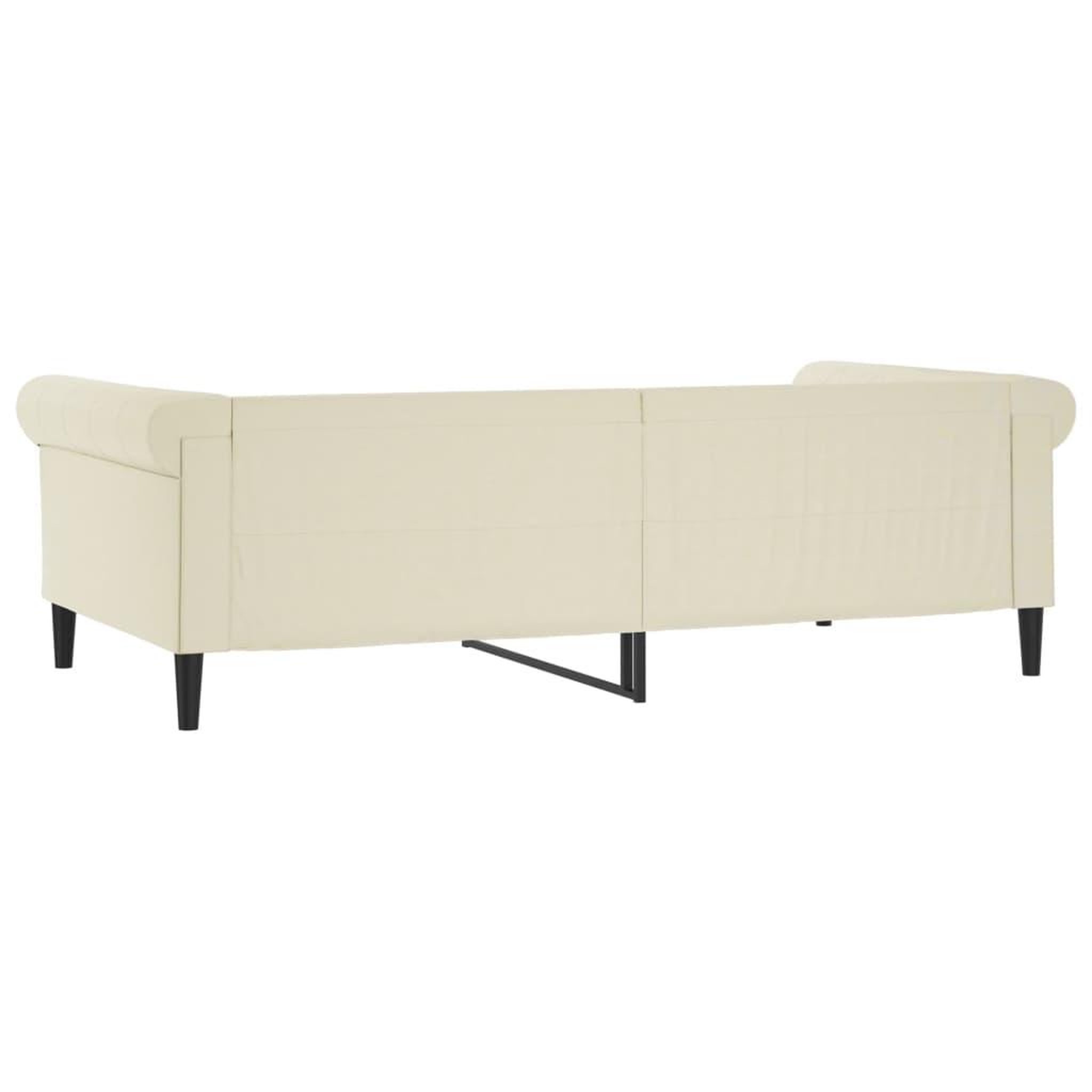 Voir la diapositive 5 : VIDAXL Lit de jour creme 100x200 cm similicuir