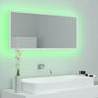 Voir la diapositive 4 : VIDAXL Miroir a LED de salle de bain Blanc 100x8,5x37 cm Acrylique