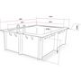 Voir la diapositive 3 : Habitat et Jardin Piscine bois rectangle   Caimans 120   - 4.10 x 3.00 x 1.24  m + Mini pompe à chaleur 3.5kW - Métal - Gris