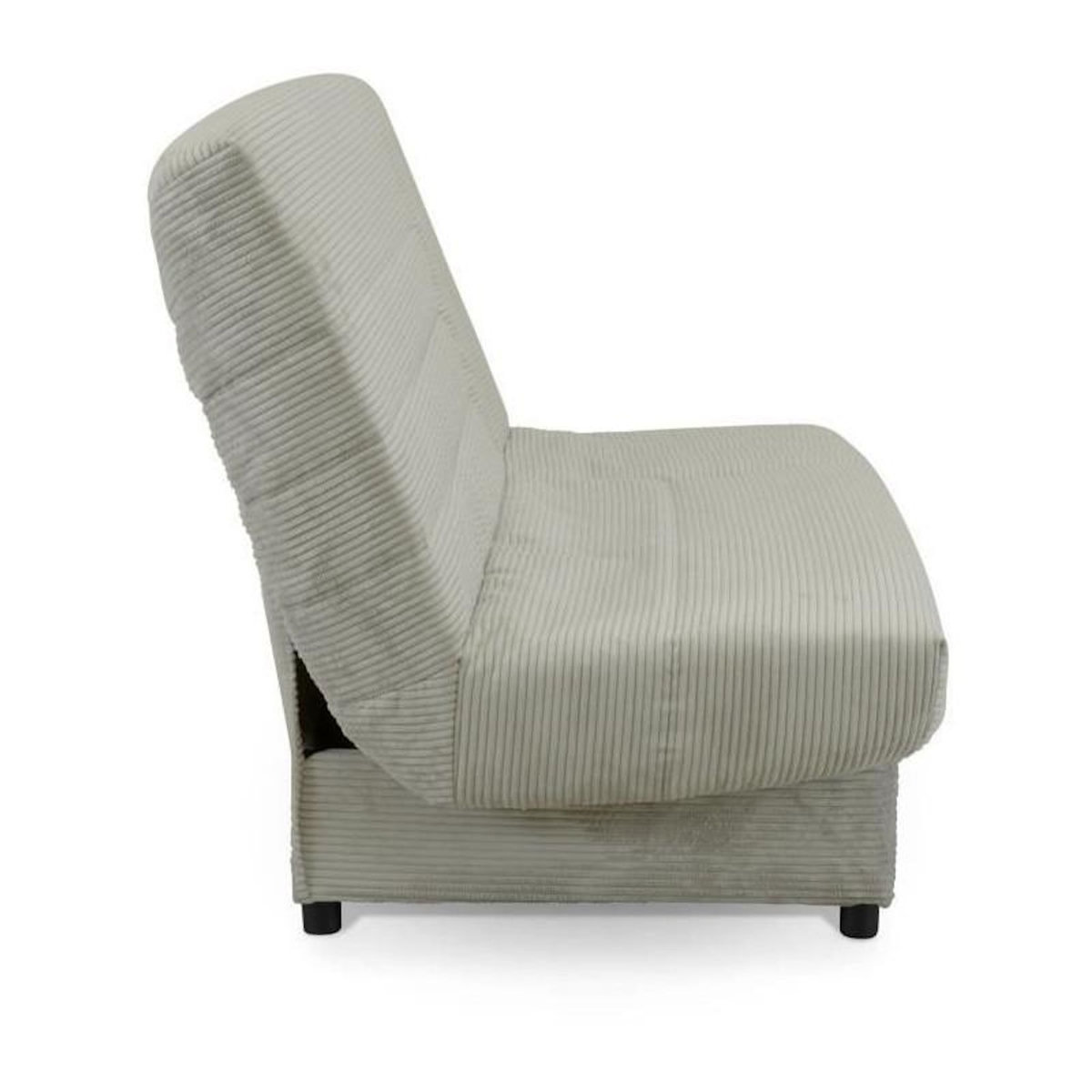 GRUHIER Clic-clac - BEIJA - 3 places - Velours côtelé beige - 130 x 190 x13 cm