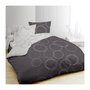 Voir la diapositive 4 : VISION VISION Parure de couette Lenny - 100% coton - 1 housse de couette 220 x 240 cm + 2 taies d'oreiller 65 x 65 cm - Gris anthracite