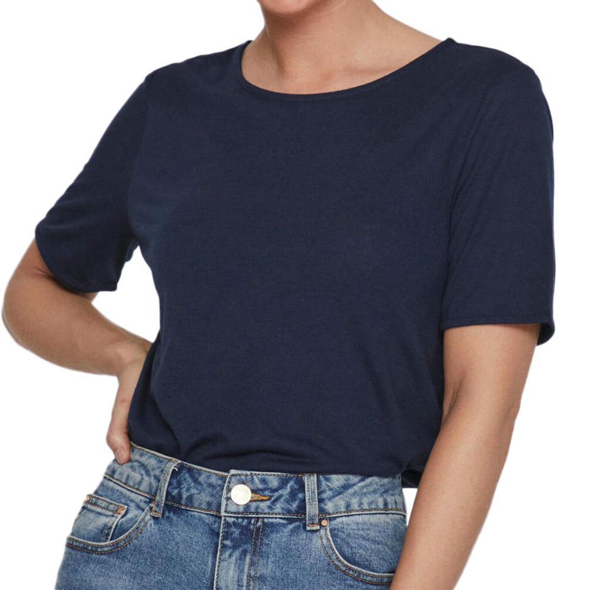 Vila T-shirt Marine Femme Vila Mooney. Coloris disponibles : Bleu