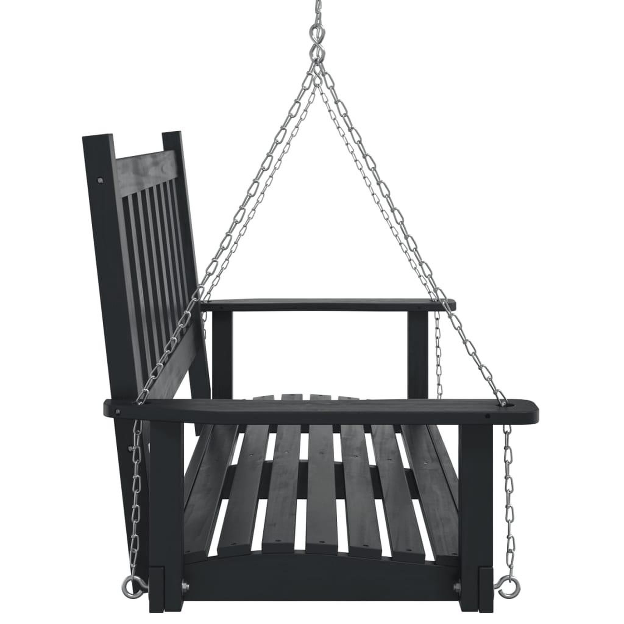 Voir la diapositive 5 : VIDAXL Banc de balançoire de jardin chaînes en metal bois massif sapin
