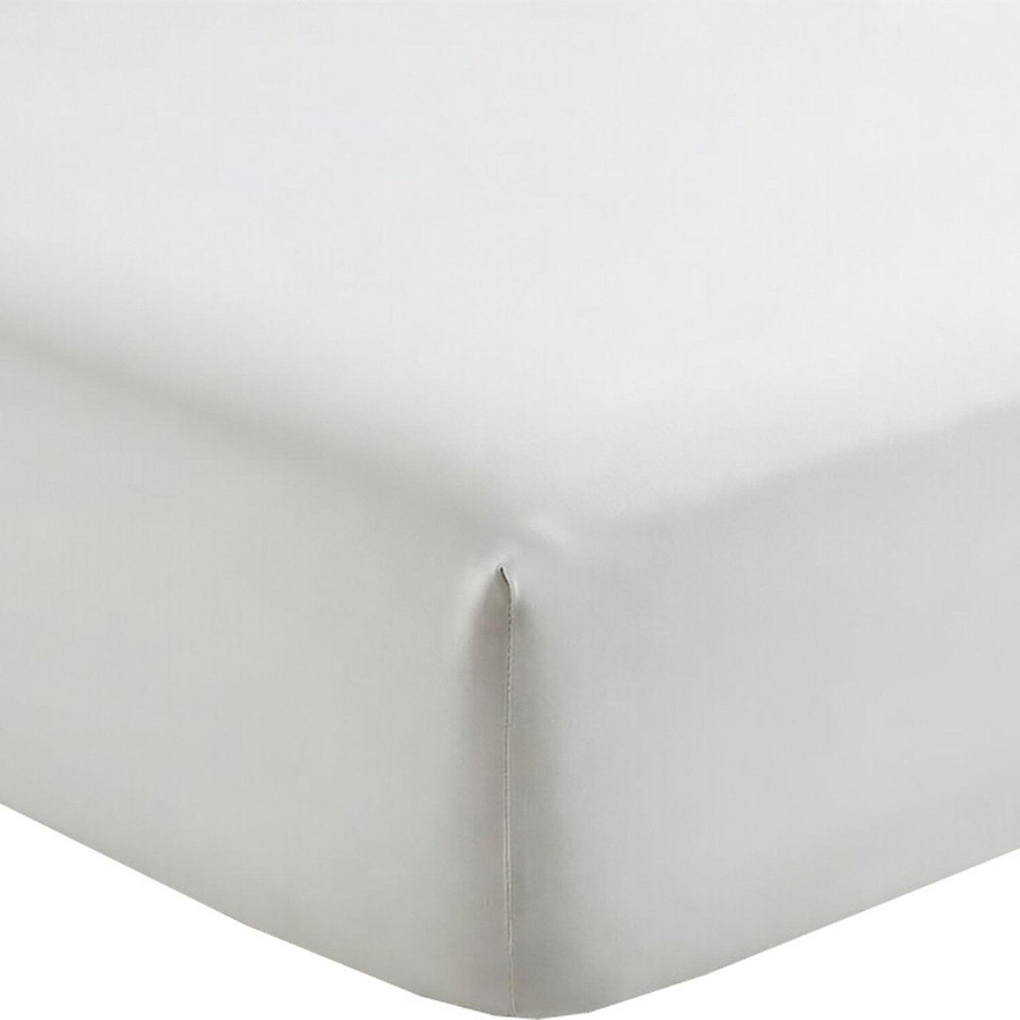 Home collection Drap housse 1 pers 90x190 percale de coton - percale blanc