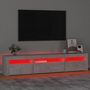 Voir la diapositive 5 : VIDAXL Meuble TV avec lumieres LED Gris beton 195x35x40 cm