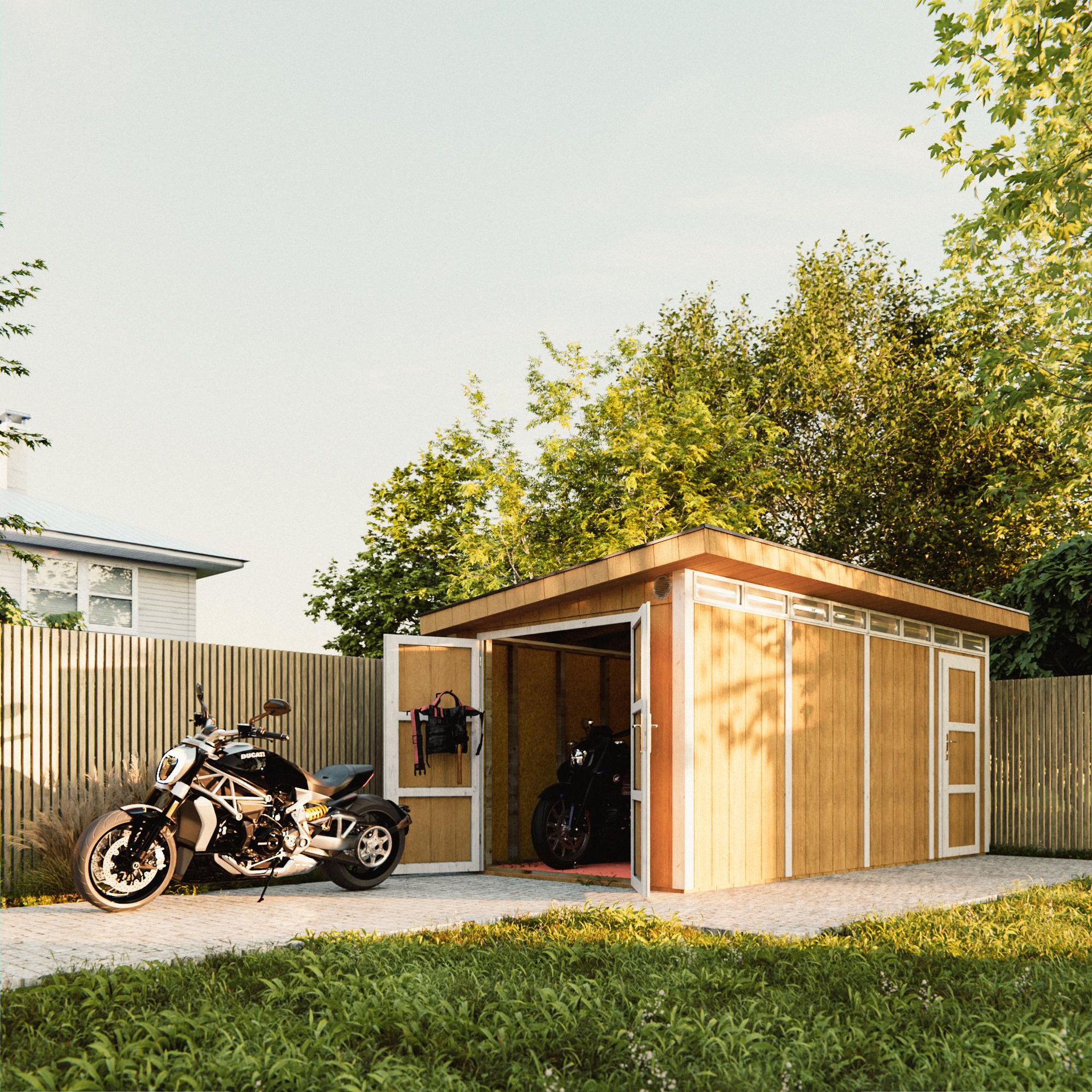 Voir la diapositive 2 : TIMBELA Abri de Jardin Qualité Premium 8.52+2.95 m² M905C