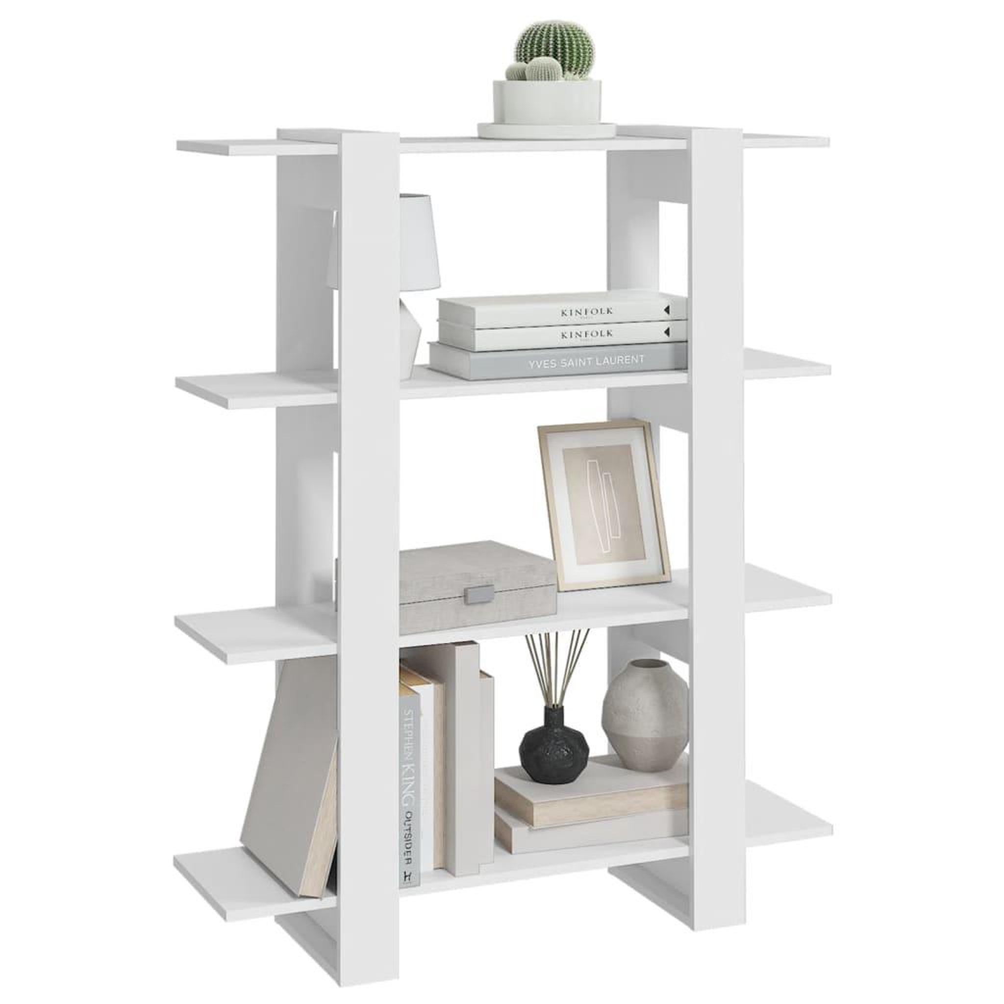 Voir la diapositive 5 : VIDAXL Bibliotheque/Separateur de piece Blanc 100x30x123,5 cm
