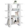 Voir la diapositive 5 : VIDAXL Bibliotheque/Separateur de piece Blanc 100x30x123,5 cm