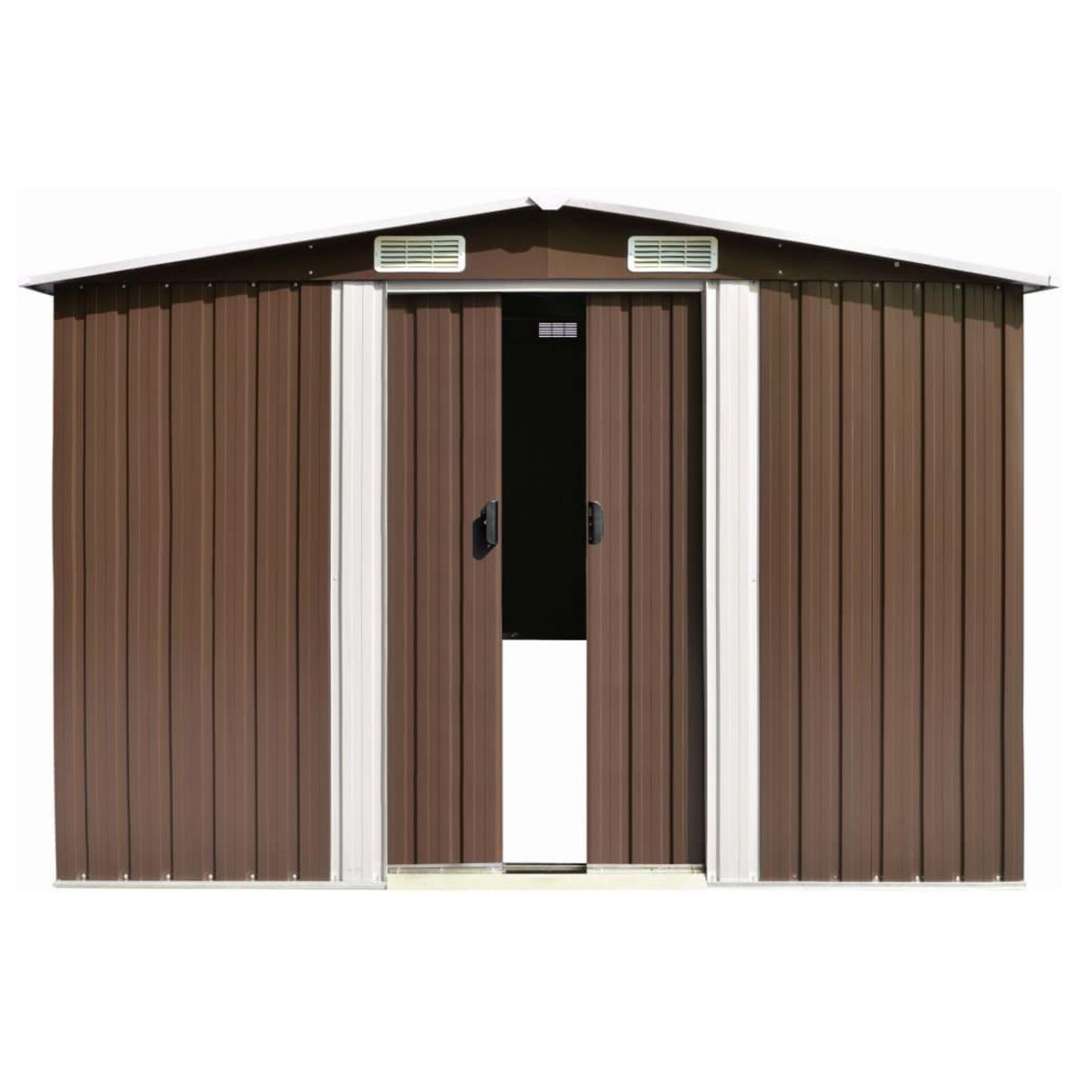 VIDAXL Abri de jardin Marron 257x779x181 cm Acier galvanise