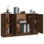 Voir la diapositive 5 : VIDAXL Buffets 3 pcs Chene marron Bois d'ingenierie