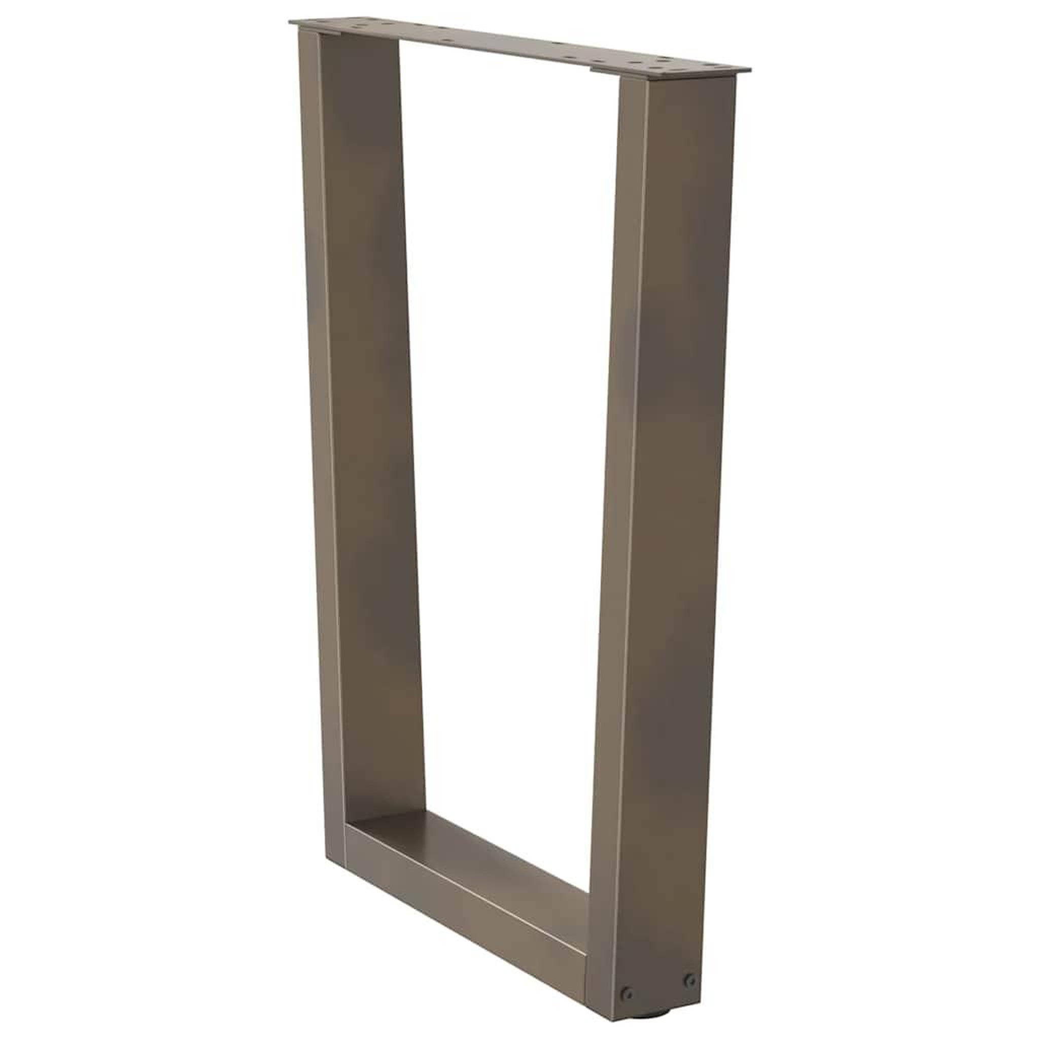 Voir la diapositive 4 : VIDAXL Pieds de table a manger forme V 3 pcs acier naturel acier
