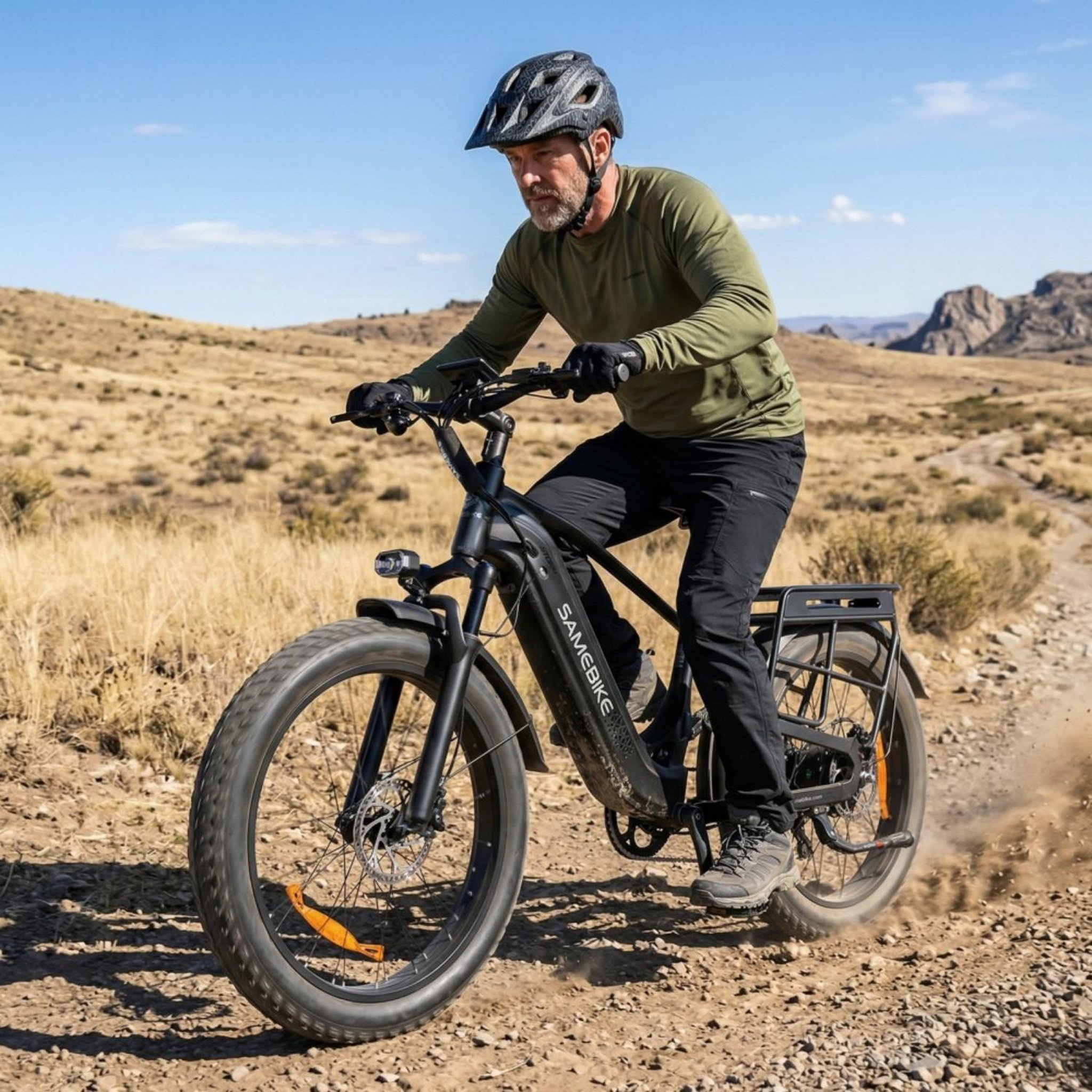 Voir la diapositive 4 : SAMEBIKE Vélo électrique à gros pneus à suspension complète SAMEBIKE STORM