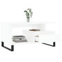 Voir la diapositive 4 : VIDAXL Table basse Blanc 90x49x45 cm Bois d'ingenierie