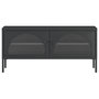 Voir la diapositive 5 : VIDAXL Meuble TV noir 105x35x50 cm verre et acier