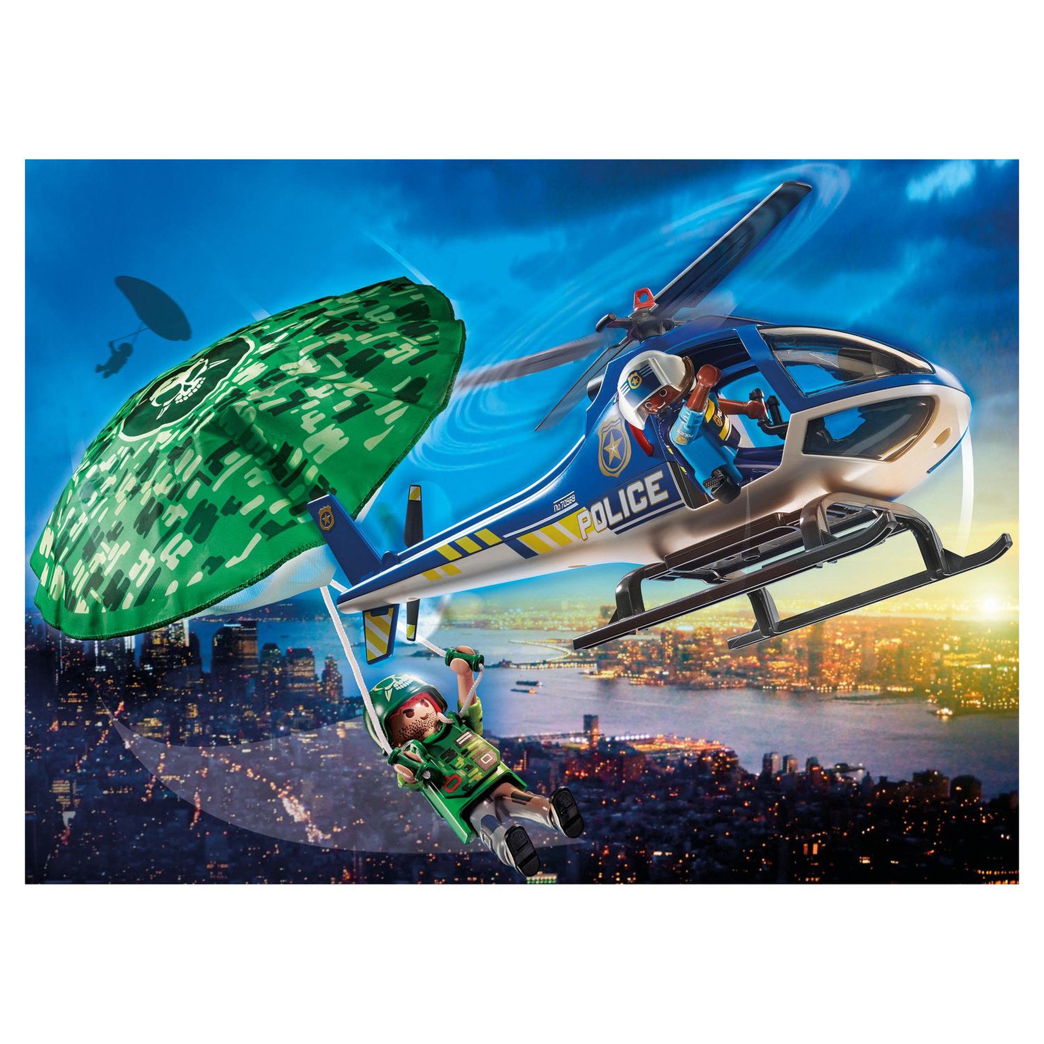 Voir la diapositive 2 : PLAYMOBIL 70569 - City Action - Hélicoptère de police et parachutiste