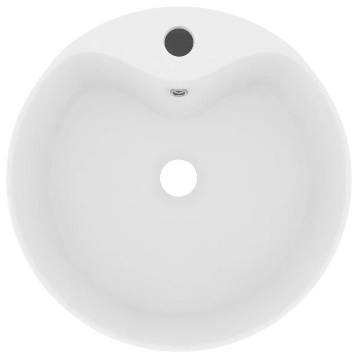 VIDAXL Lavabo de luxe avec trop-plein Blanc mat 36x13 cm Ceramique