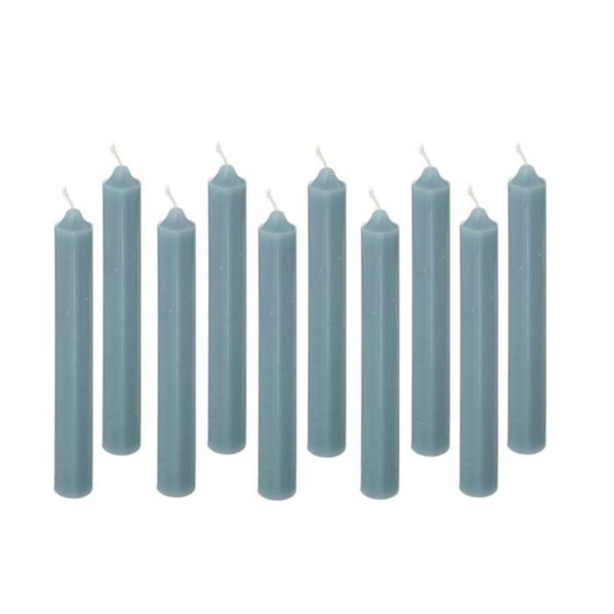 ATMOSPHERA Lot de 10 Bougies Bâton  Hugo  16cm Bleu Orage