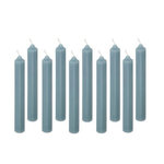 ATMOSPHERA Lot de 10 Bougies Bâton  Hugo  16cm Bleu Orage