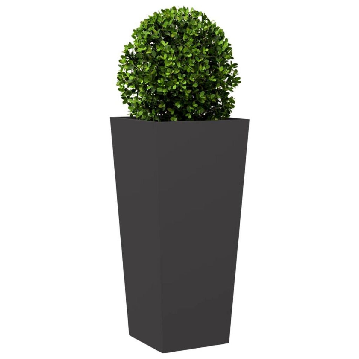 VIDAXL Jardiniere noir 35x35x75 cm acier