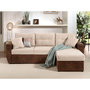 Voir la diapositive 1 : BEST MOBILIER Astoria - canapé d'angle réversible - convertible avec coffre - velours et microfibre - 4 places