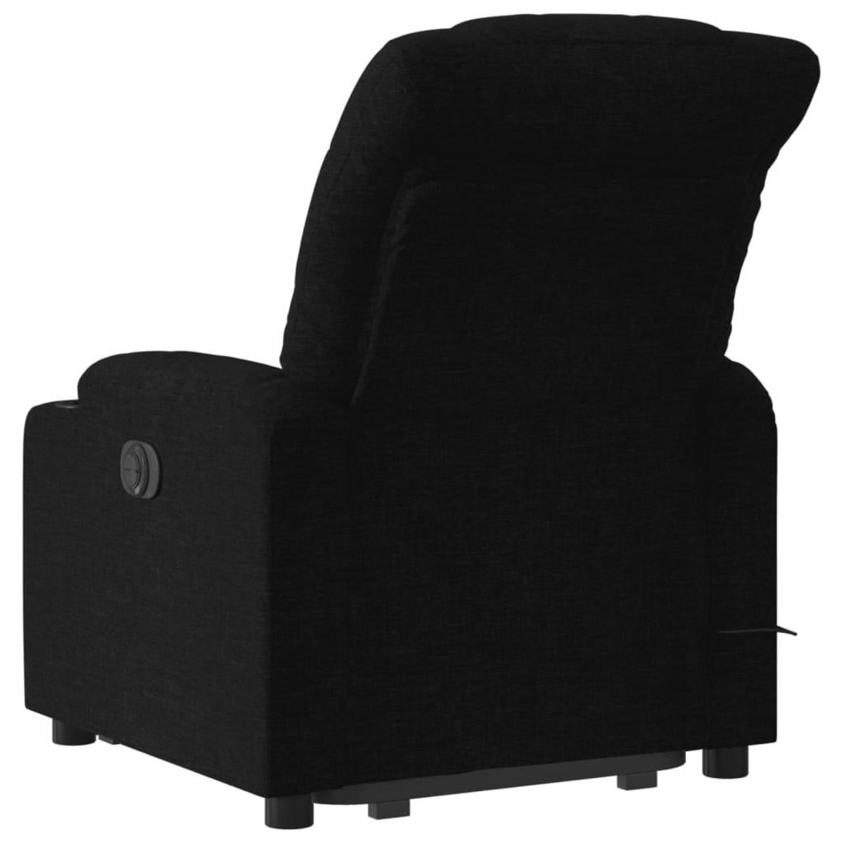 VIDAXL Fauteuil inclinable de massage electrique Noir Tissu