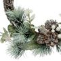 Voir la diapositive 2 : ATMOSPHERA Couronne de Noël Enneigée  Branches  28cm Multicolore