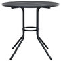 Voir la diapositive 4 : VIDAXL Table de patio ronde anthracite acier enduit de poudre