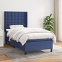 Voir la diapositive 1 : VIDAXL Sommier a lattes de lit avec matelas Bleu 80x200 cm Tissu