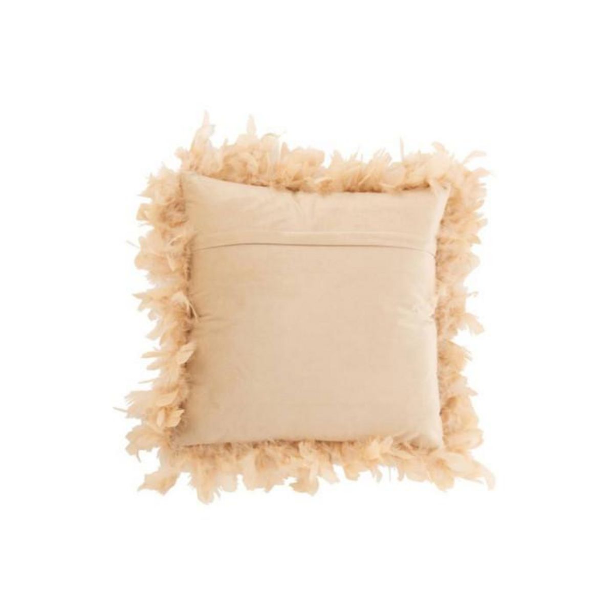 Paris Prix Coussin Déco  Plumes  45cm Rose Beige
