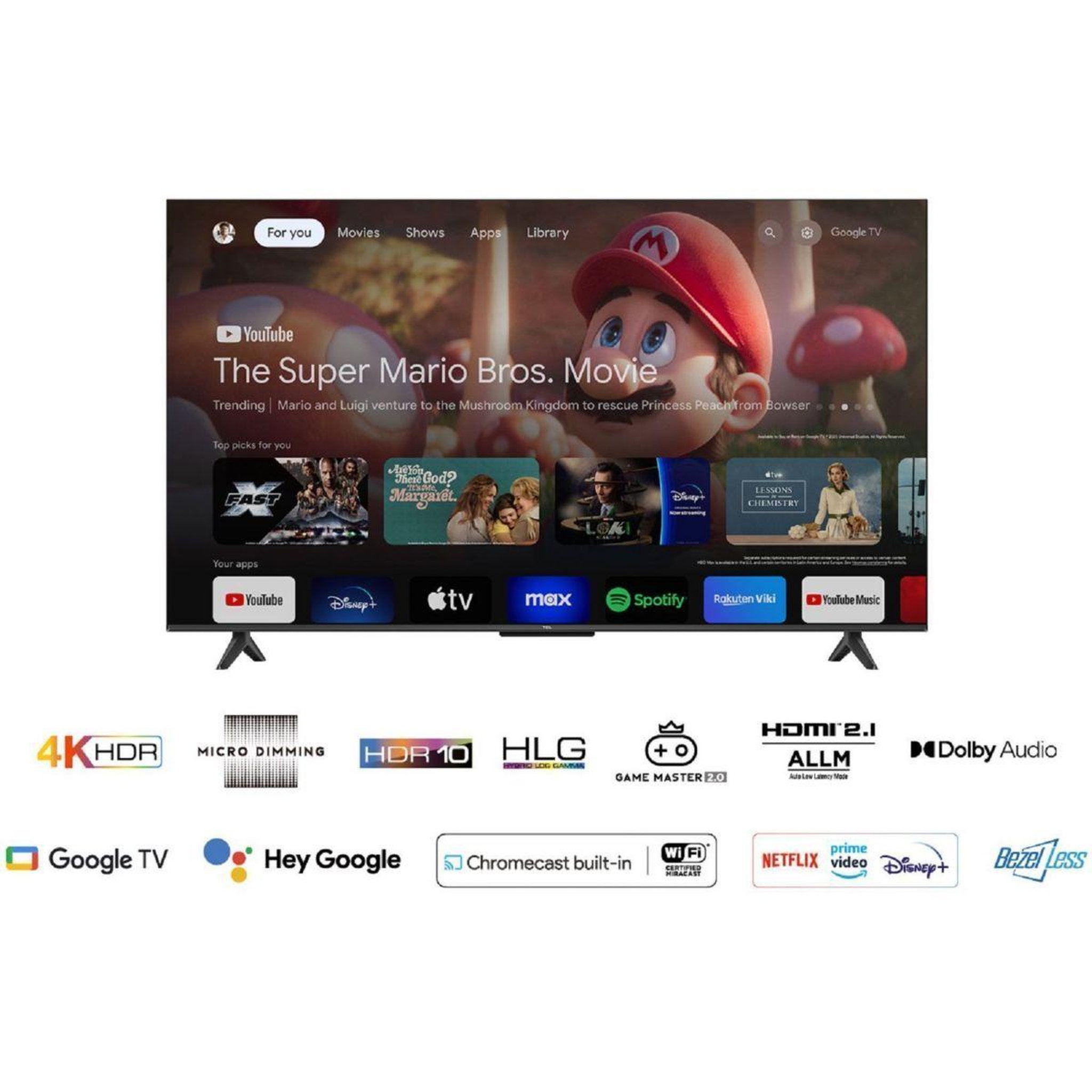 Voir la diapositive 2 : TCL TV LED 50P69B 2024