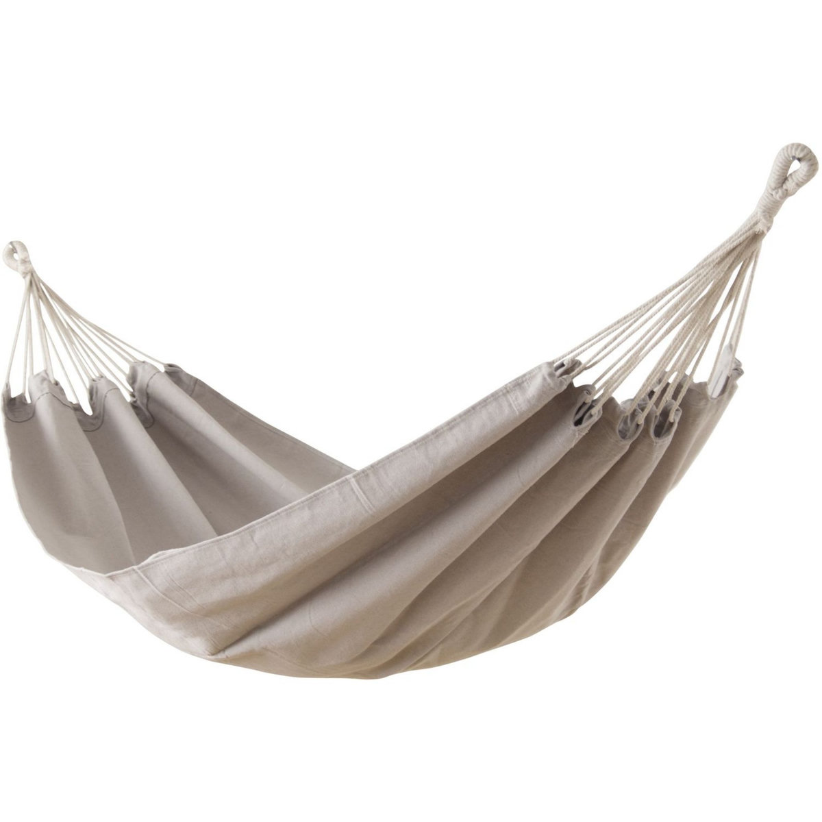 GARDENSTAR Hamac pour 1 personne - Bois et polycoton - 200x100cm - Marron clair