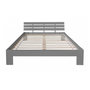 Voir la diapositive 3 : HomeStyle4U Lit double lit futon en bois 120x200 lit pin gris cadre de lit en bois massif