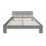 Voir la diapositive 3 : HomeStyle4U Lit double lit futon en bois 120x200 lit pin gris cadre de lit en bois massif