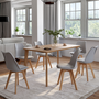 Voir la diapositive 2 : ID MARKET Lot de 6 chaises scandinaves SARA gris clair pour salle à manger