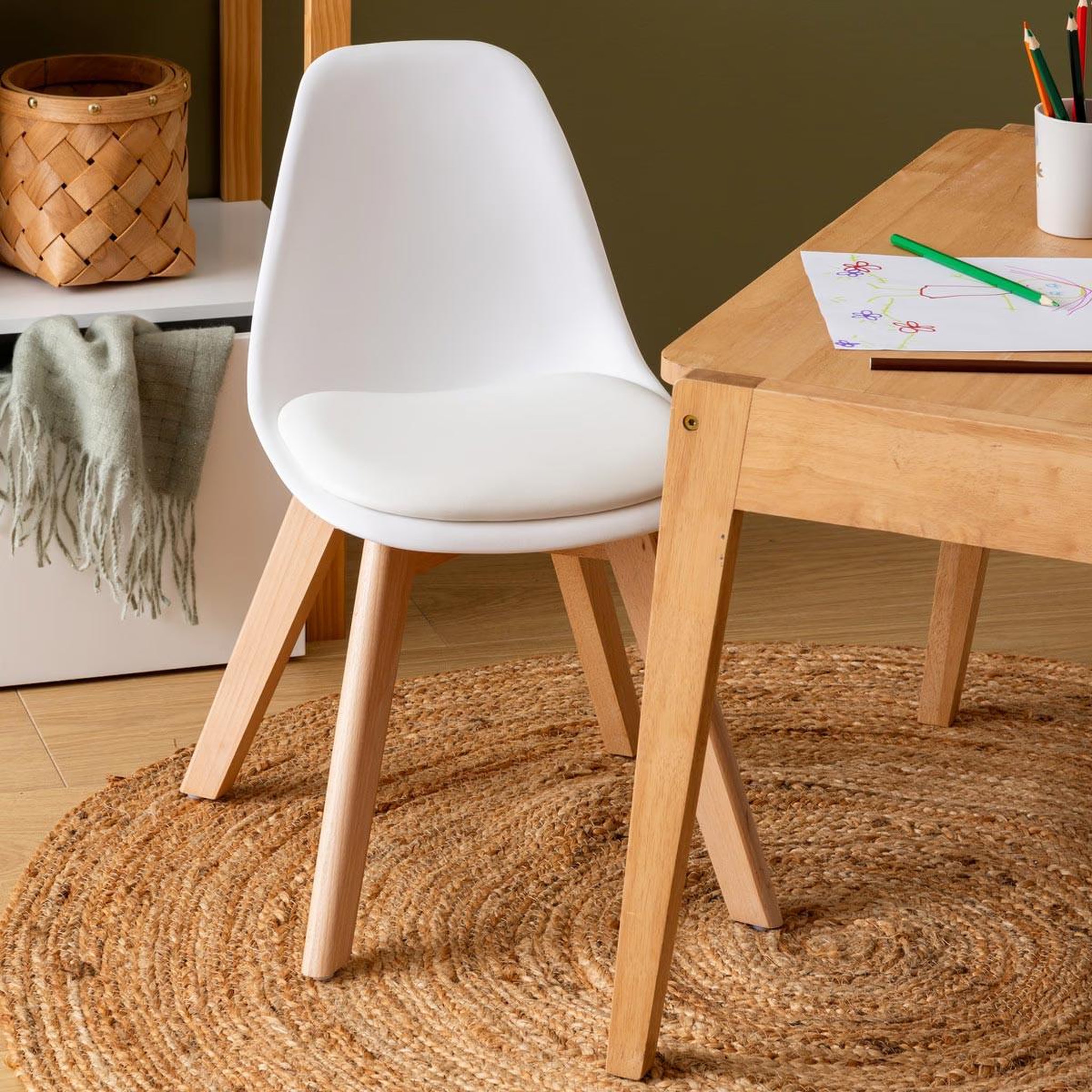 Voir la diapositive 3 : Atmosphera Kids Chaise enfant mini  baya  55cm blanc