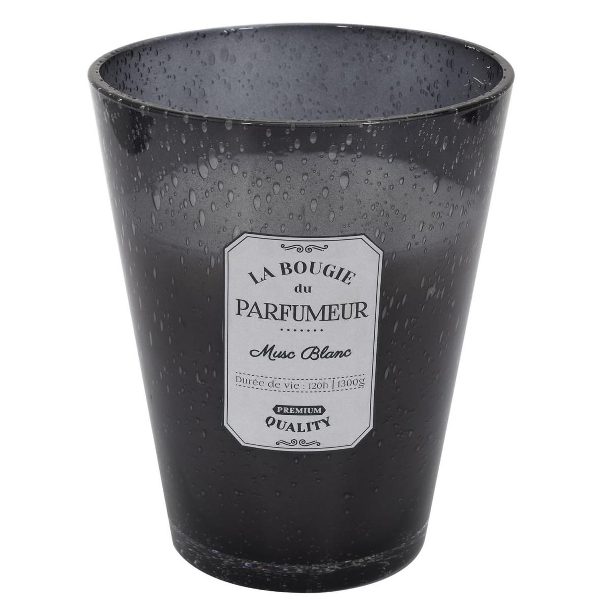 The Home Deco Factory Bougie parfumée en verre  bulle  23cm musc blanc
